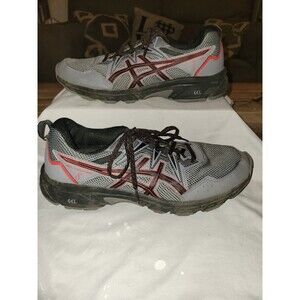 Asics GEL VENTURE 8 Trail Running Shoes Mens Size 10.5 Rock Gray Habanero